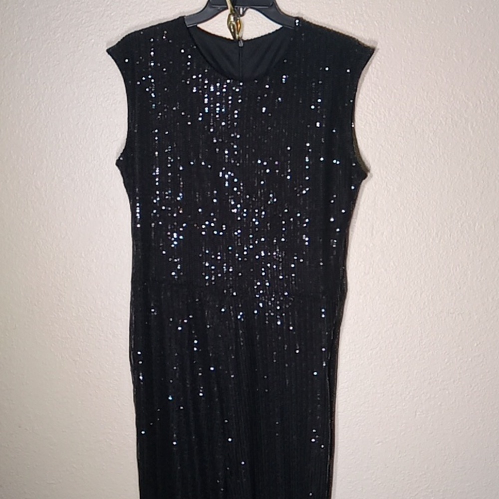 Sequins Blk Catsuit